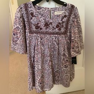 Lucky Brand floral blouse XS